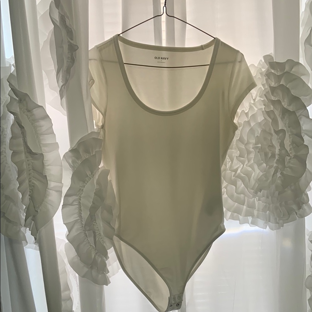 Old Navy Women's Ivory Bodysuit Top